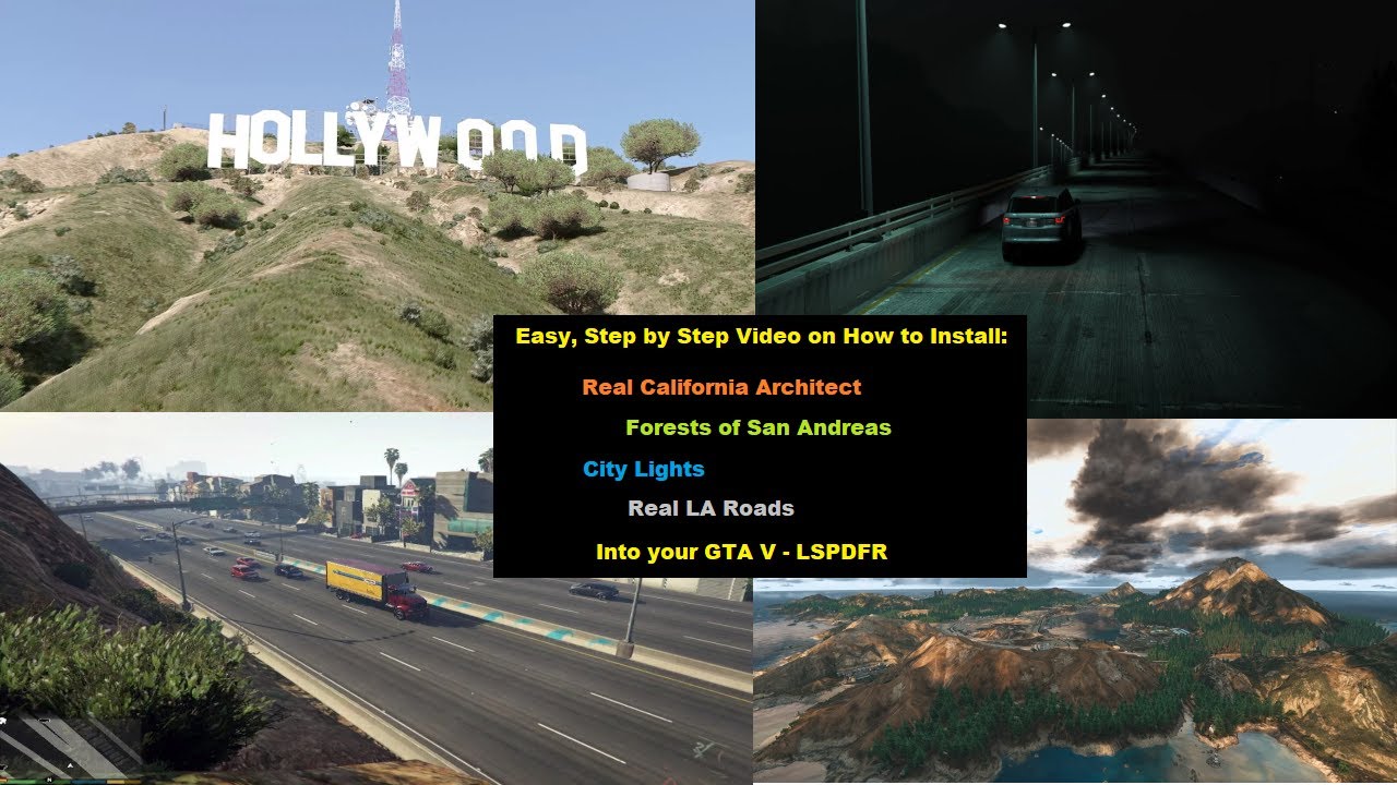 GTA V | GTA 5 | LSPDFR | Учебное пособие | Как установить LA Roads/Architect &mdash; Forest of SA и Cit...