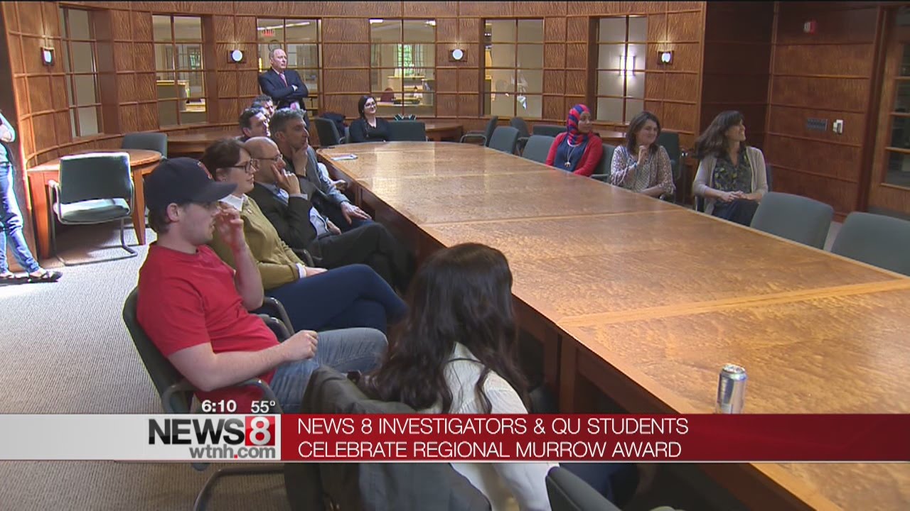 News 8 Investigators & QU Students Celebrate Regional Murrow Award
