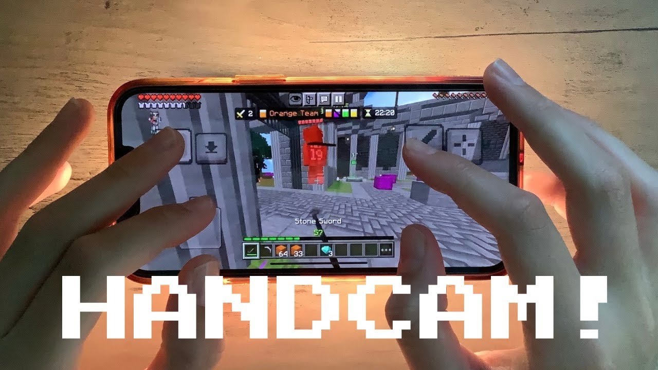 THE BEST Hive BedWars Mobile HANDCAM! 60FPS!