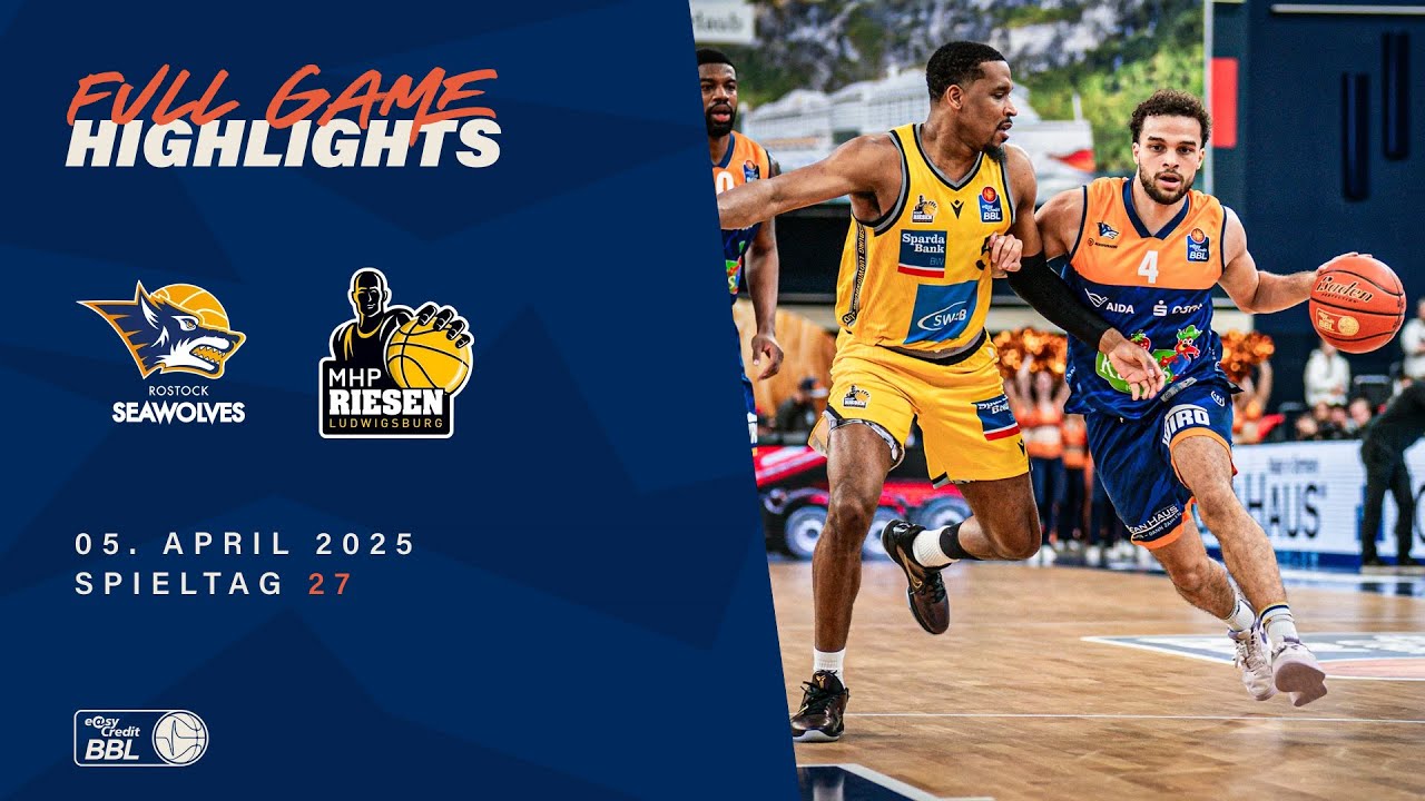 ROSTOCK SEAWOLVES vs. MHP RIESEN Ludwigsburg - Full Game Highlights - Spieltag 27, 2024/25