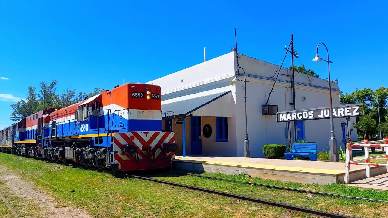 [4K] Tren de tolvas graneras de NCA con destino a General Deheza pasando por Marcos Juárez!!!!!!