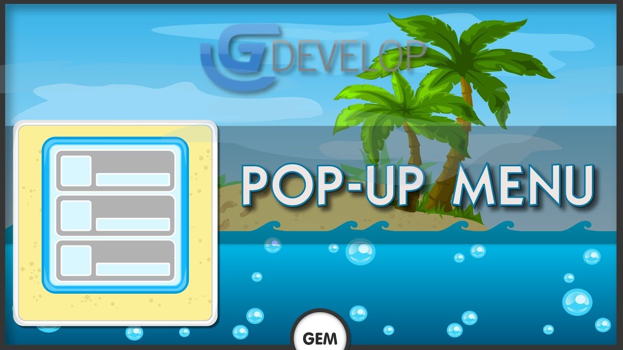 Pop-up menu | GDevelop 5