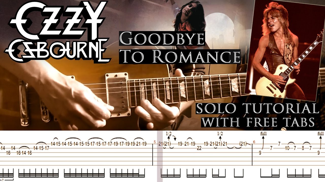 Ozzy Osbourne - Goodbye To Romance guitar solo lesson (with tablatures and backing tracks)