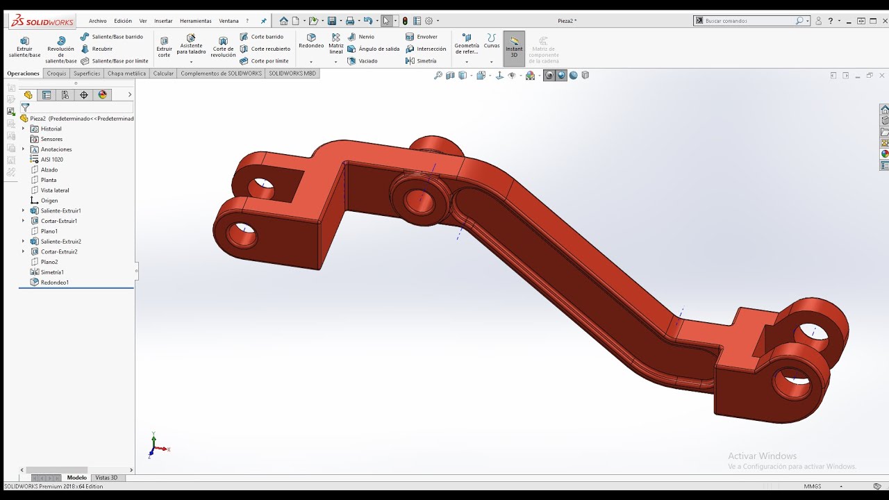 Izador de AMORTIGUADOR en Solidworks 2018  EXAMEN