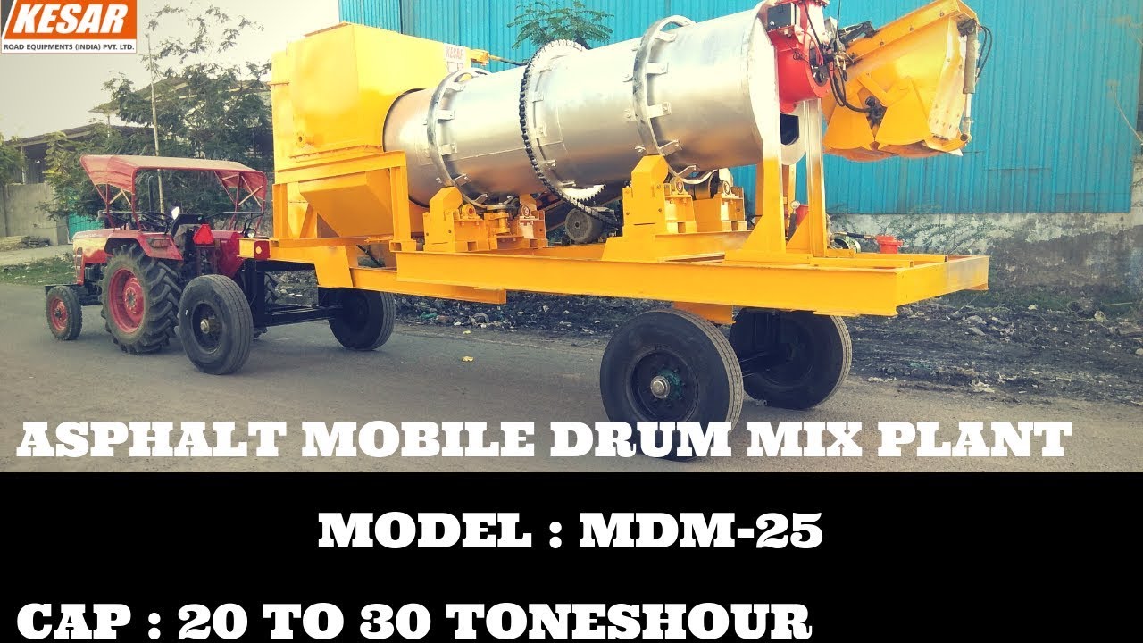 Asphalt Mobile Drum Mix Type Hot Mix Plant Working Video (Cap 20 To 30 Tones/Hour) Kesar Equipments
