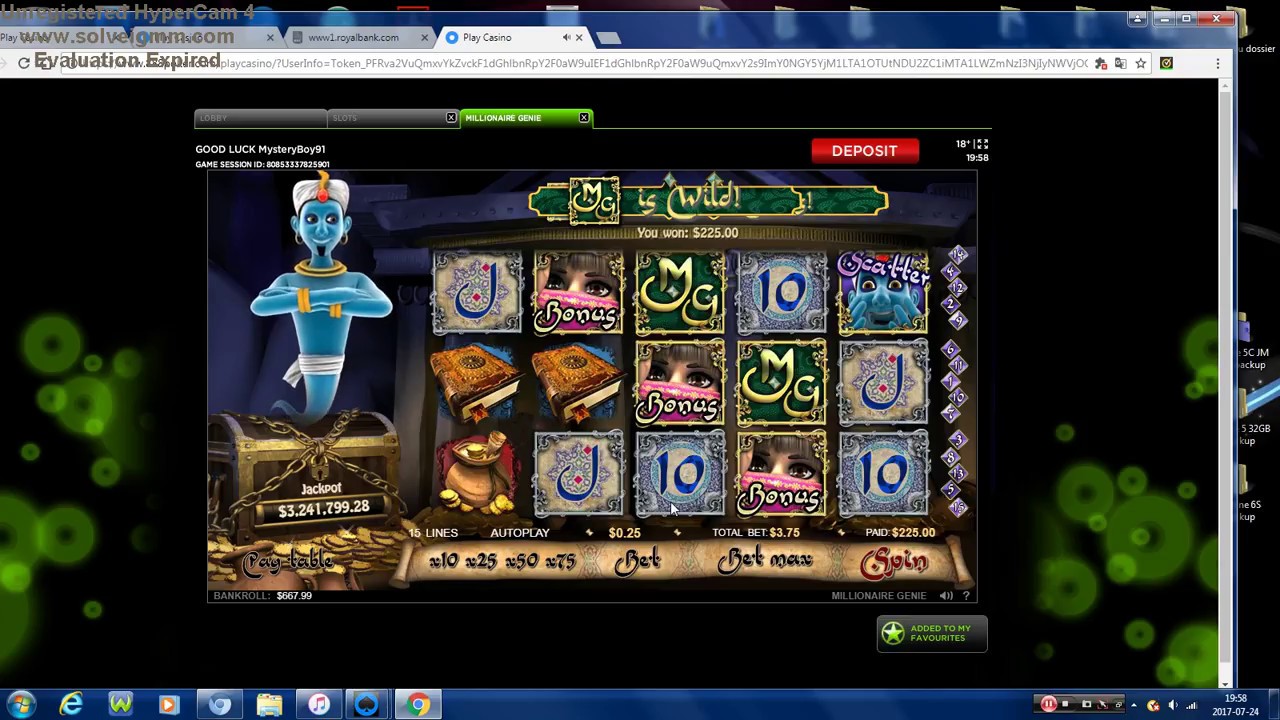 Millionnaire Genie JACKPOT $$$ big winning (bonus game) 2
