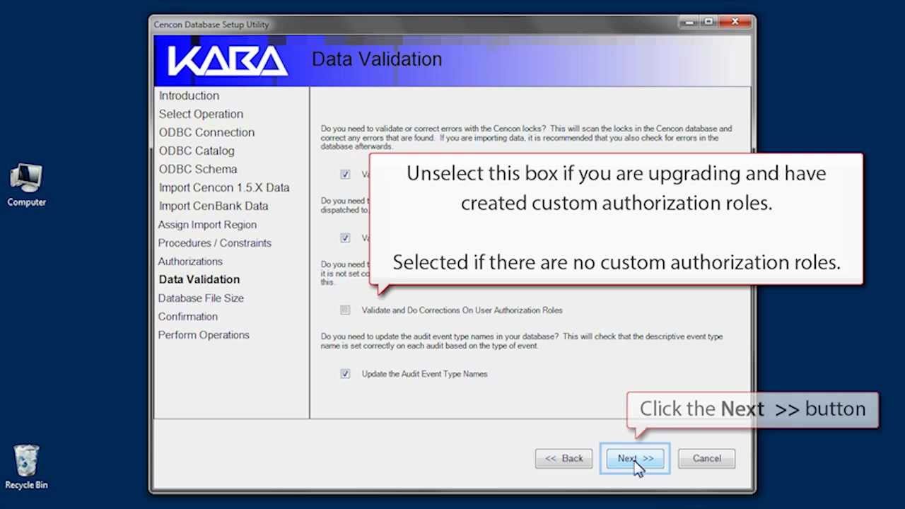 Software Upgrade to Cencon 4.1 from 2.0, 3.0, or 4.0 (3 of 4)