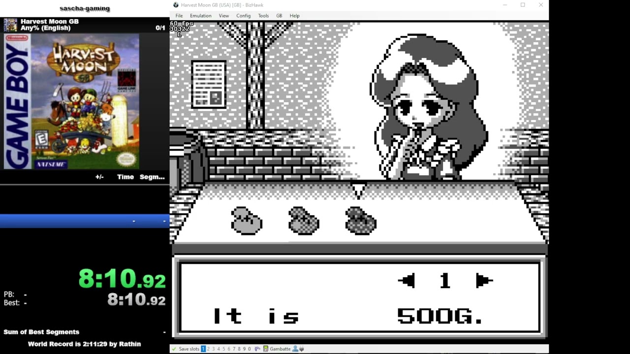 Harvest Moon | Any% in 4h:49min:30sec (60/576)