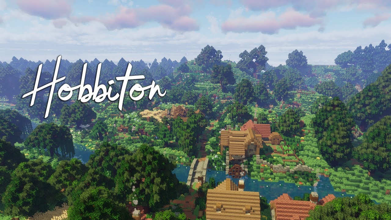 how i made THE SHIRE in MINECRAFT (SURVIVAL mode)