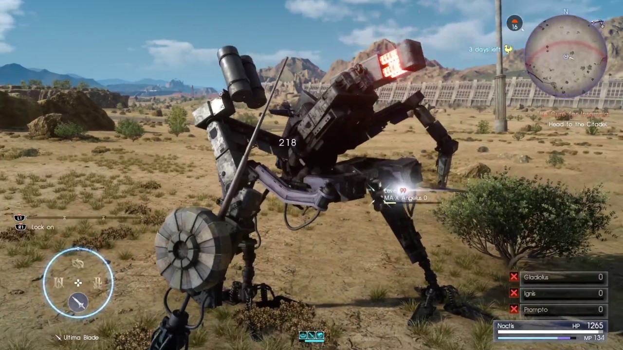 FINAL FANTASY XV - Level 1/No Item Challenge - MA-X Angelus-0