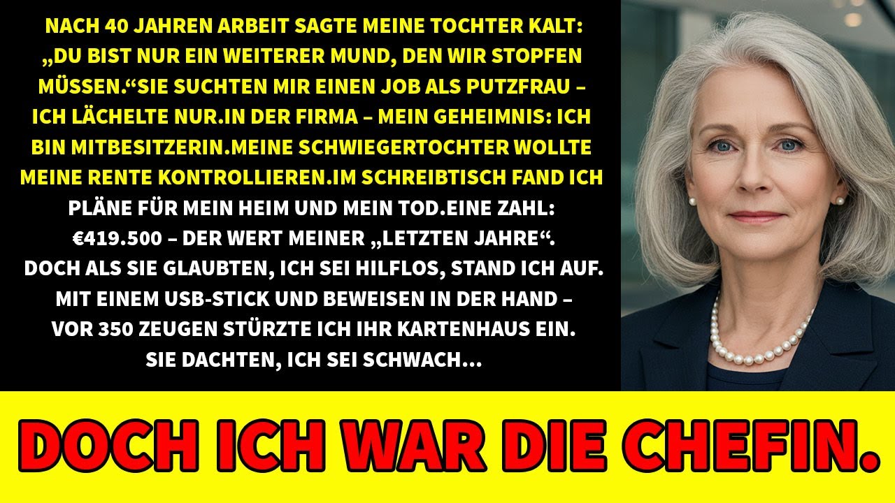 Ich will keinen weiteren Mund ernähren, sagte meine Tochter – also suchte sie mir Arbeit.