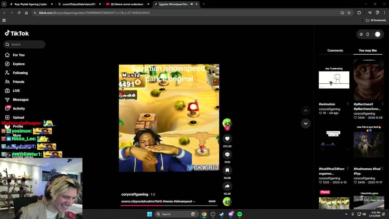 xQc Reacts to the Original iShowSpeed Egyptian Dance