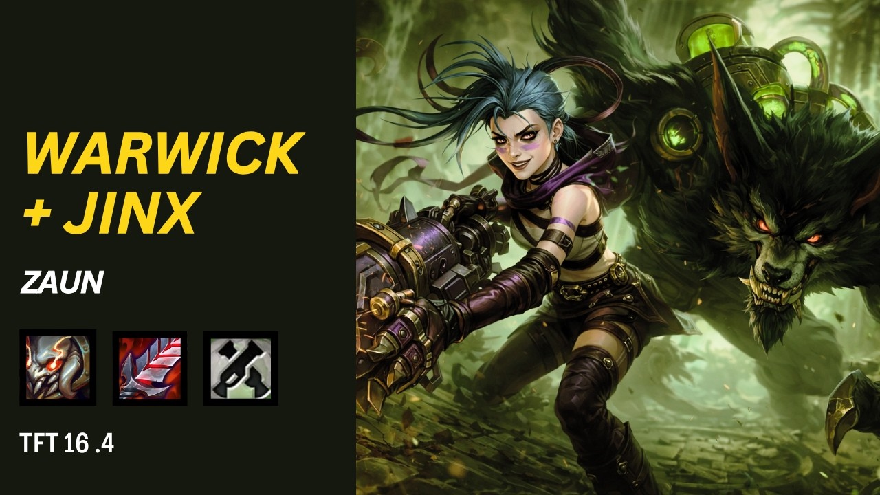 WARWICK y JINX me CARRYEAN la partida en TFT SET 16.4 - Ranked