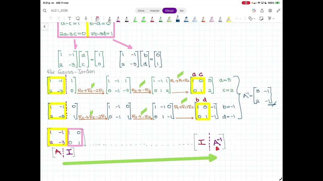 2.4 Inversa de matrices cuadradas (2)