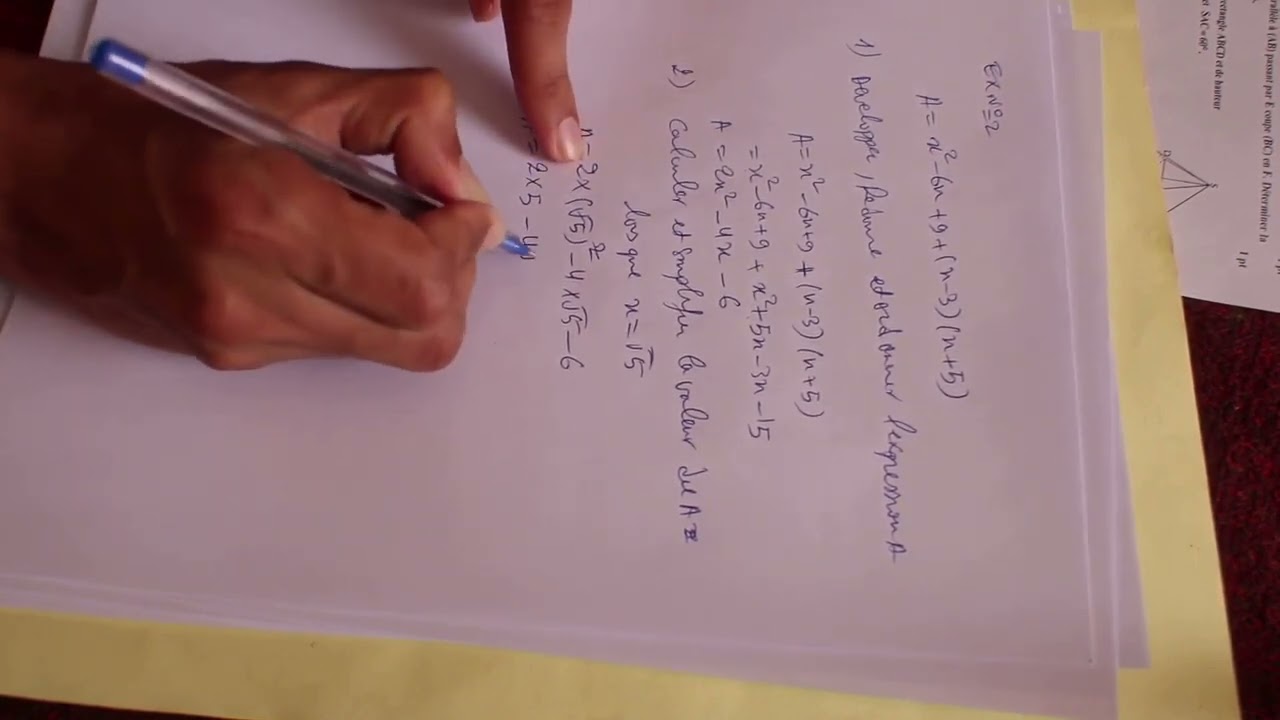 correction exercice 2  brevet maths  2018