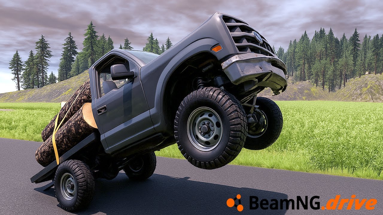 WE OVERLOADED FLATBED TRUCKS AND WENT MUDDING AND IT  WAS BAD!... - BeamNG.drive MP