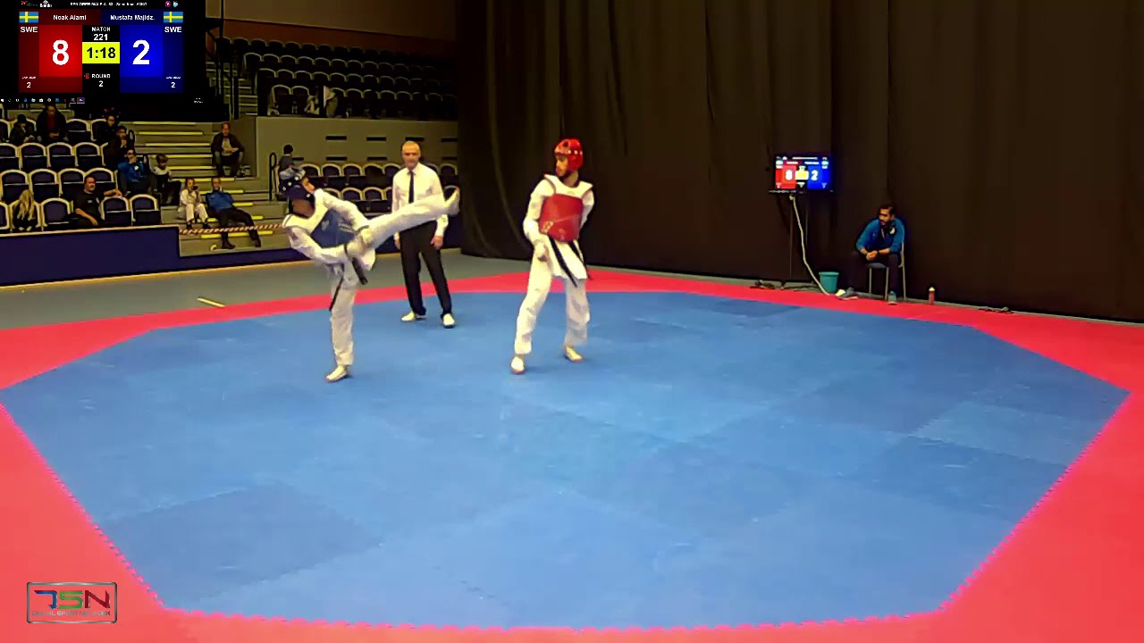 221- Mustafa Majidzdeh, Borås TKD Center vs. Noak Alami, Wermdo TKD 5-17
