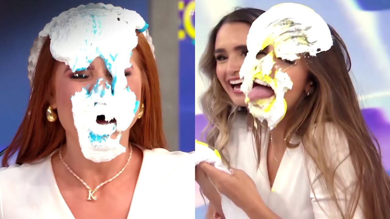 TV Models Pied in the Face