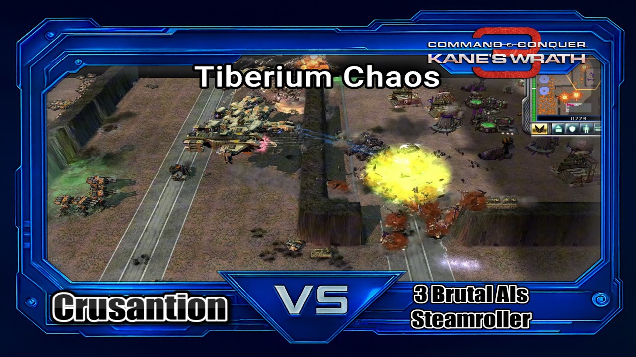 CNC 3 KW Tiberium Chaos v0.6 Мод GDI против 3 жестоких ИИ - Steamroller (Discordia)