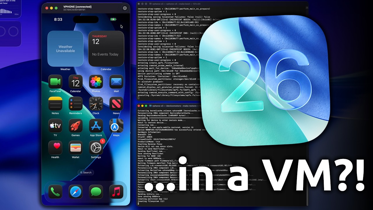 Installing iOS 26... in a VM?!