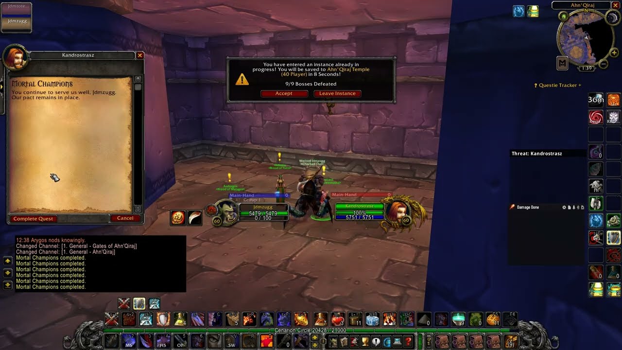 WoW Classic Anniversary - AQ40 Lockout Cheese for Cenarion Circle Rep for Earthstrike!