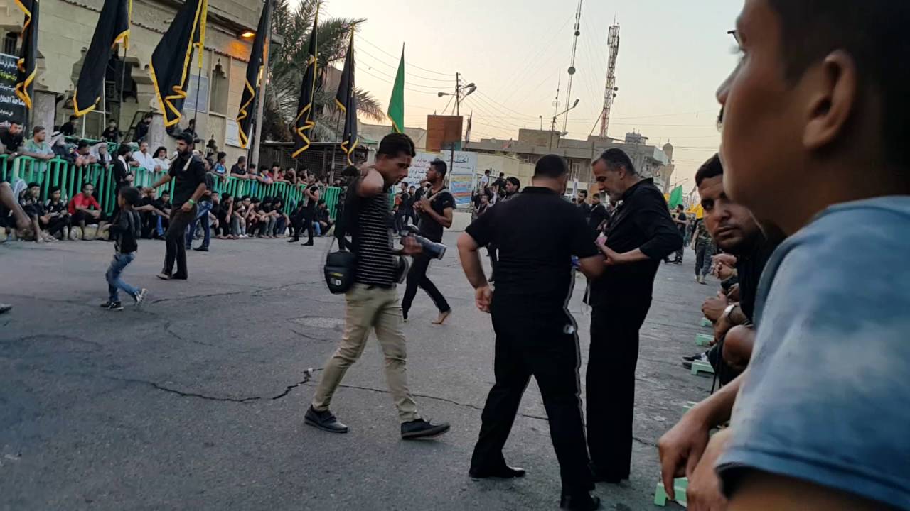 استعراض موكب زنجيل يوم سابع محرم في ابو الخصيب