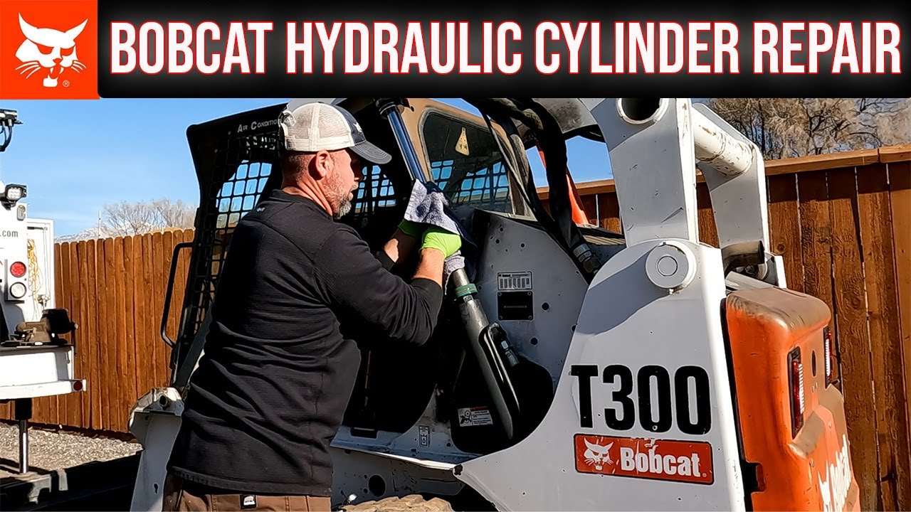 Bobcat Hydraulic Lift Cylinder Leaking on my T300. How to remove, reseal, and put back together.