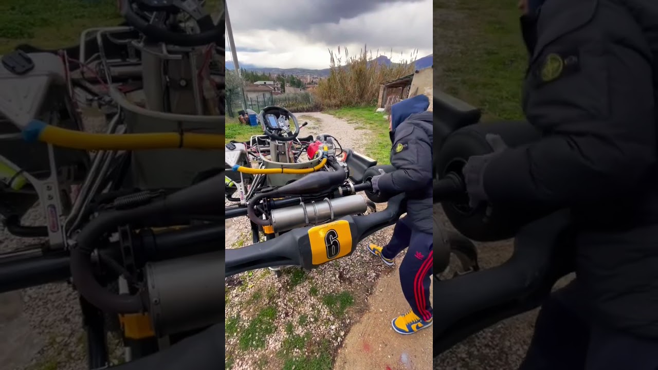 Shifter kart 125 2 stroke ASMR + cold start  #shorts