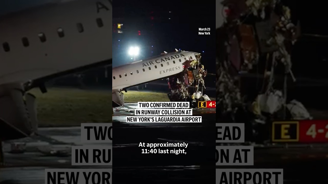 Two confirmed dead in runway collision at New York's LaGuardia Airport