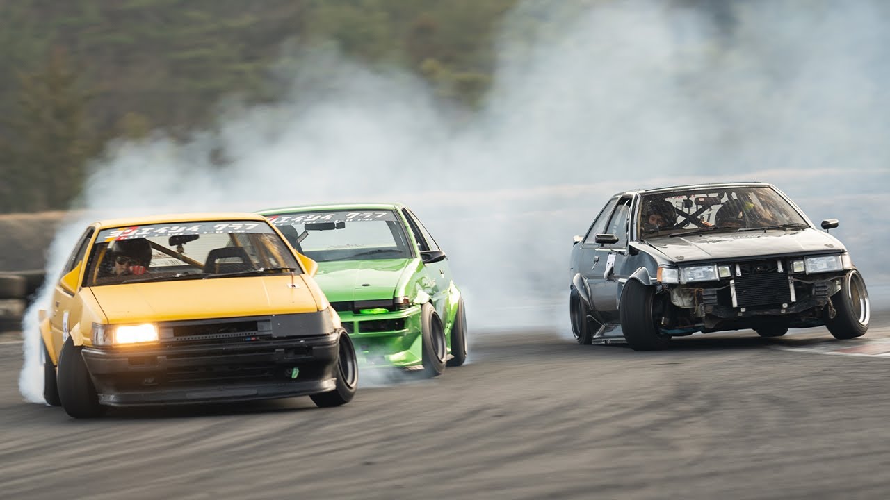 Sunset Drifting at Nikko Circuit - RAW Sound | 4K