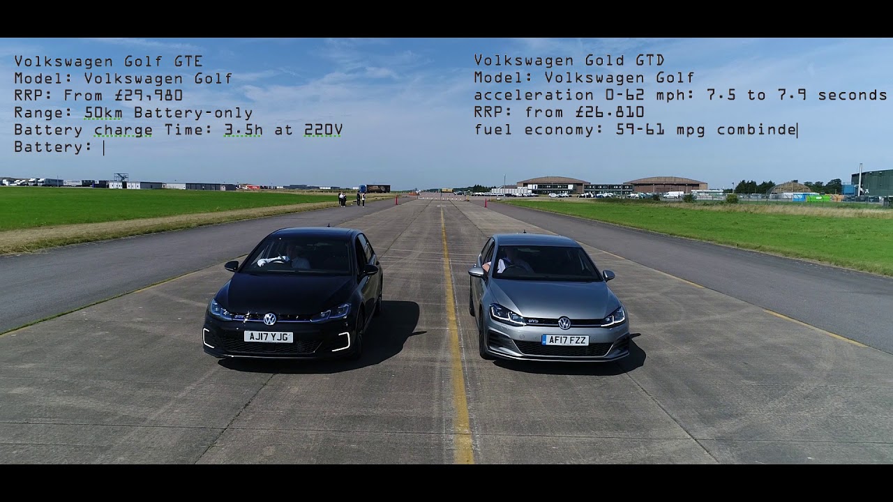 Golf GTE v Golf GTD Video