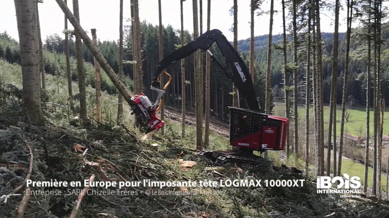Première en Europe pour l’imposante tête Log max 10000 XT sur abatteuse Timberpro TL 735D
