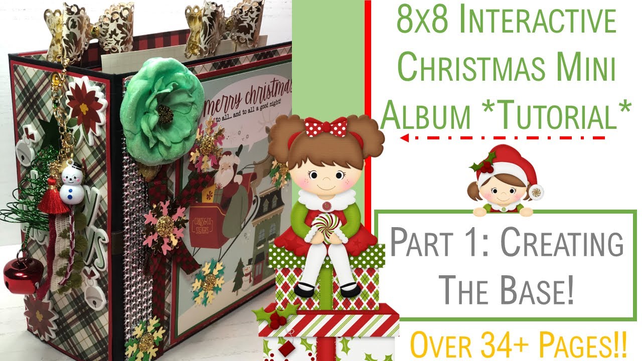 PART 1🎅NEW MINI ALBUM LAYOUT IDEAS 2022🎅8x8 FULLY INTERACTIVE ALBUM: PART 1 CREATING BASE🎅MUST SEE!