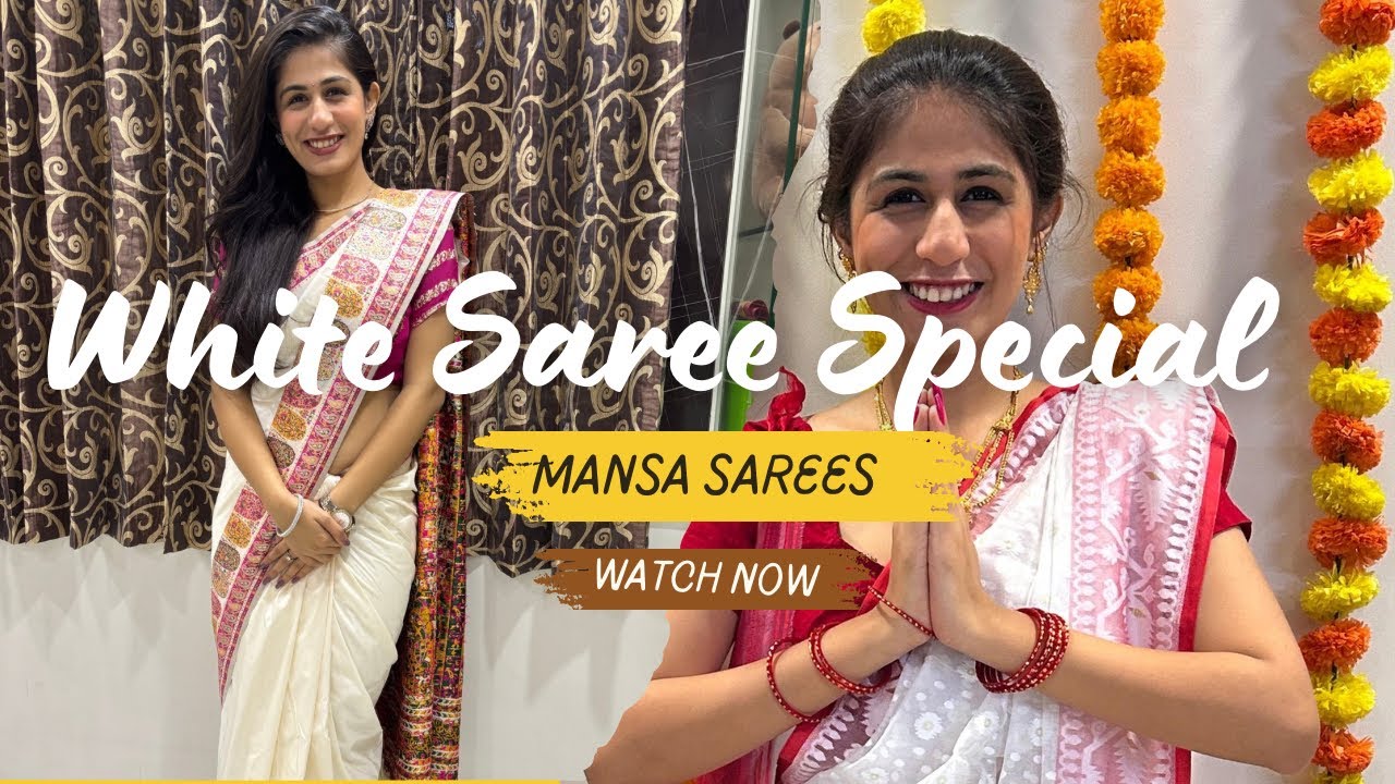 White Special || Mansa Sarees || New Market Kolkata|| 