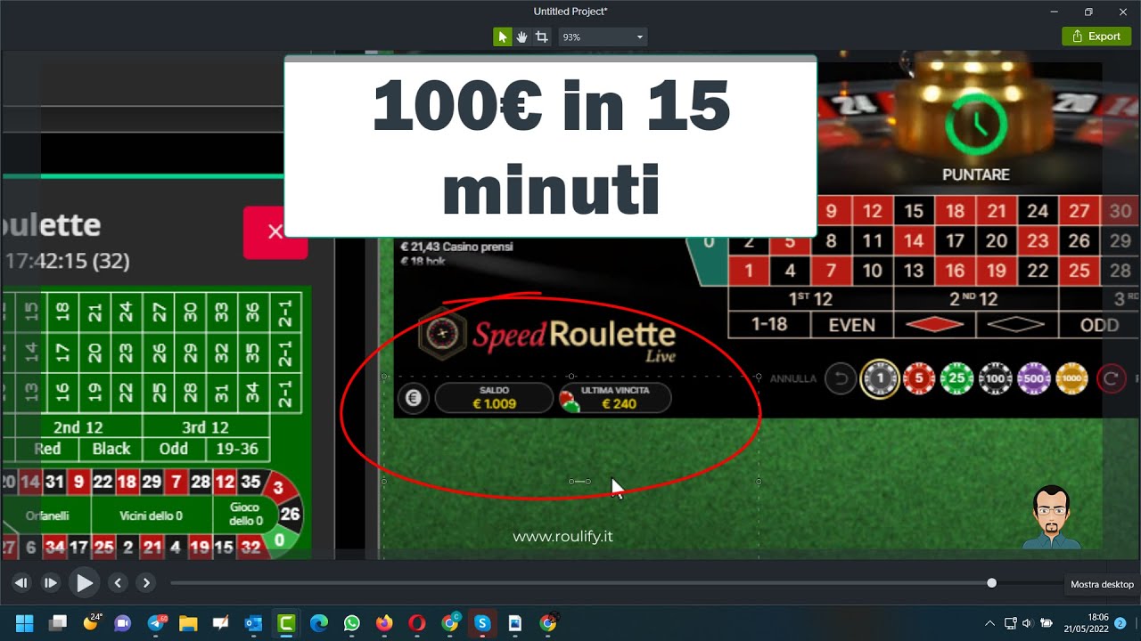 Roulify software per ritardi roulette 100 euro in 15 minuti