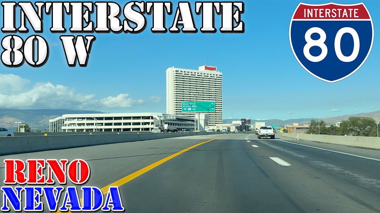 I-80 West - Reno - Nevada - 4K Highway Drive