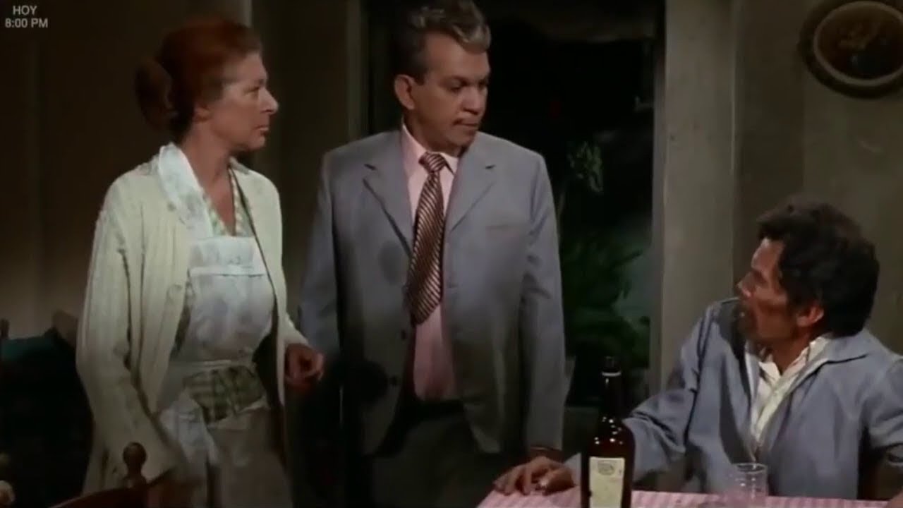 Ram&oacute;n Vald&eacute;s y Angelines Fern&aacute;ndez con Cantinflas 1971
