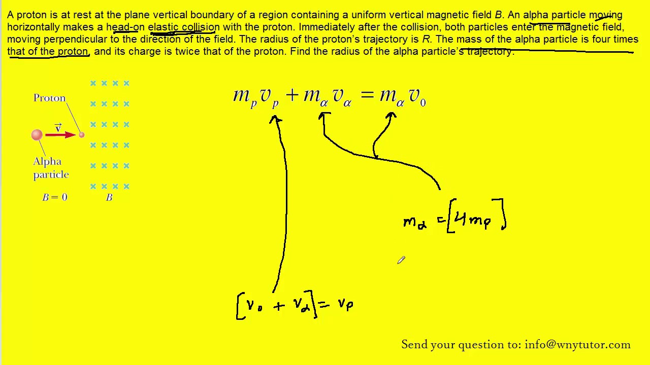 A proton is at rest at the plane vertical boundary