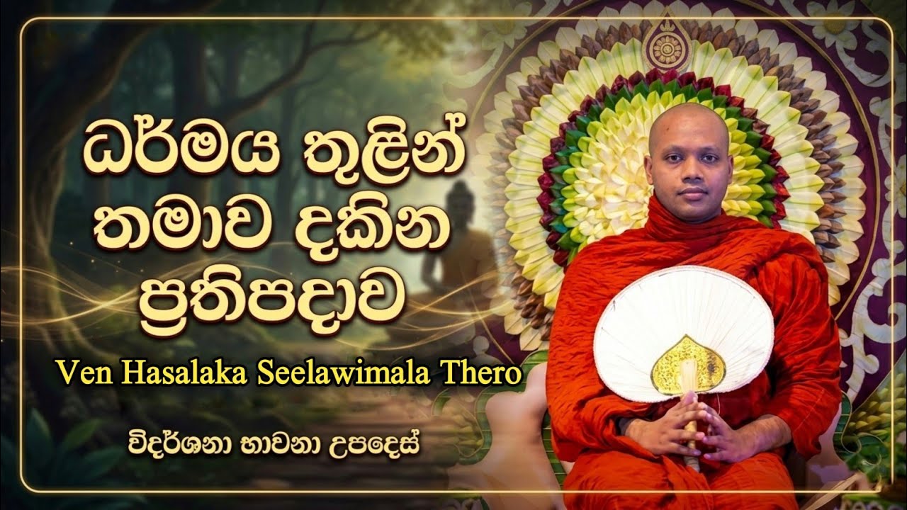 ධර්මය තුළින තමාව දකින ප්‍රතිපදාව | Ven Hasalaka seelawimala Thero | පටිසෝතගමි මඟ #පරමාර්ථදේශණා 