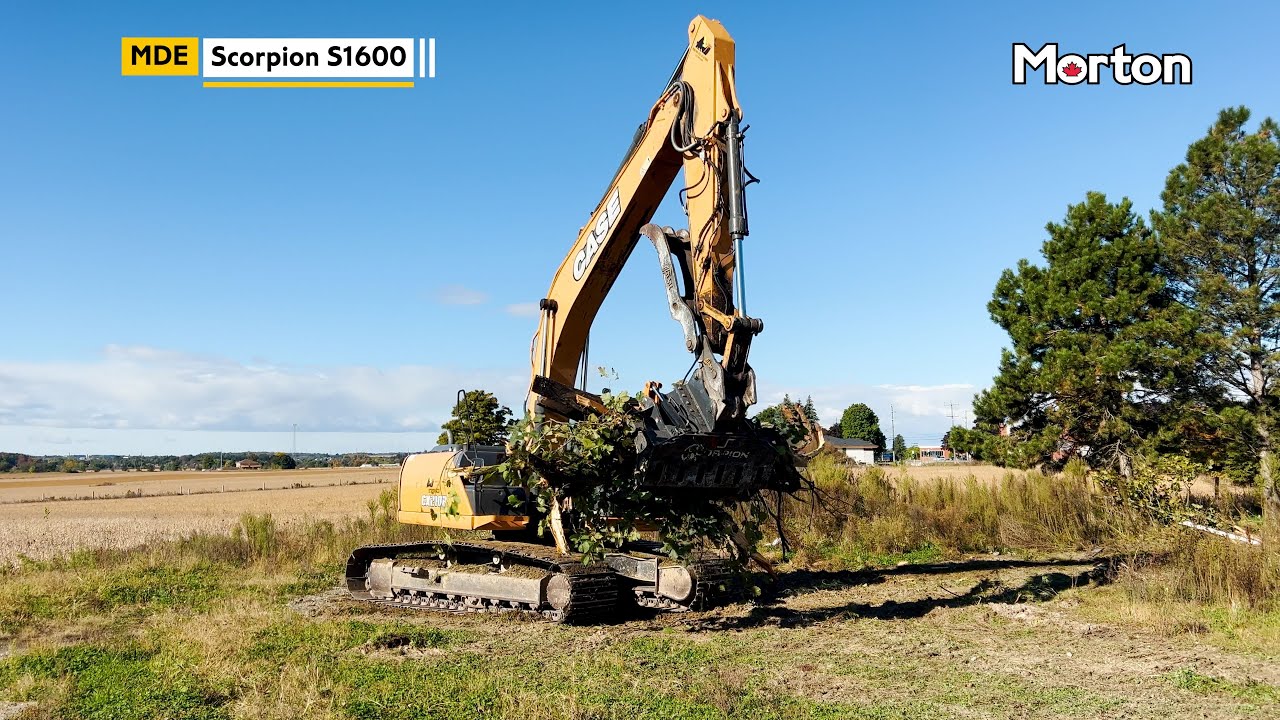 MDE Scorpion S1600 Excavator Grab IN ACTION | Morton Equipment #demolition #construction