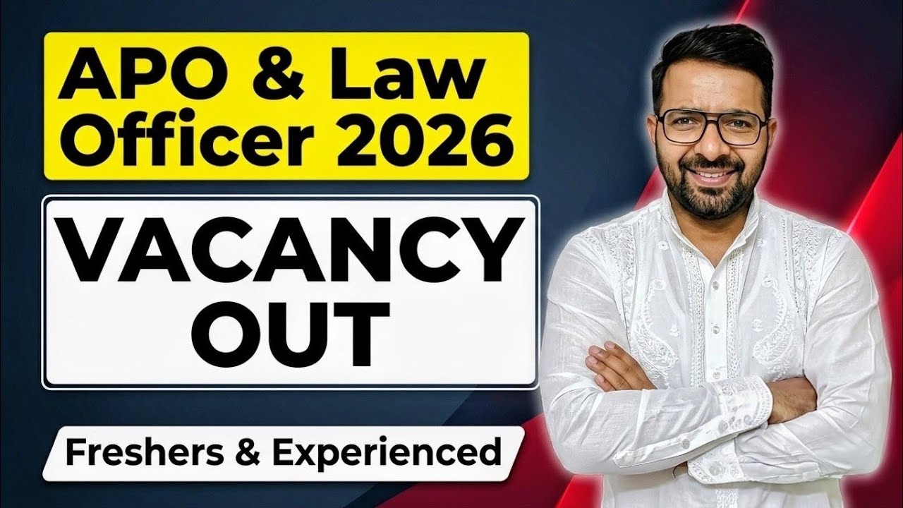 Assistant Public Prosecutor and Law Officer Vacancy Out 2026 || Freshers, Experienced and Permanent