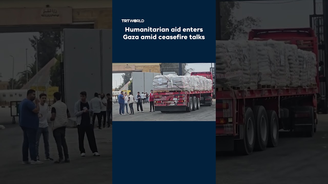 Humanitarian aid enters Gaza amid ceasefire talks