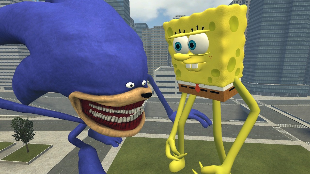 NEW SPONGBOB SMILEY VS ALL SHIN SONIC TAPES FAMILY in Garrry's Mod!
