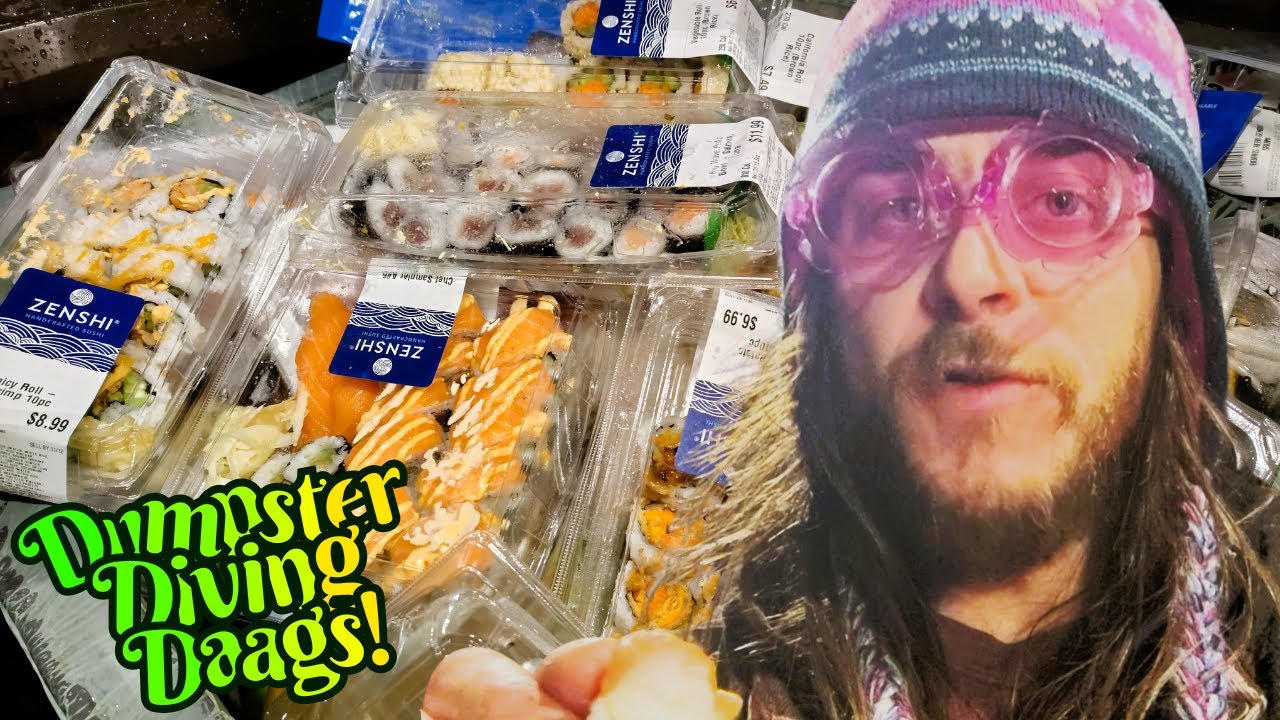 Ныряем в мусорных баках, едим суши из мусорных баков...снова!