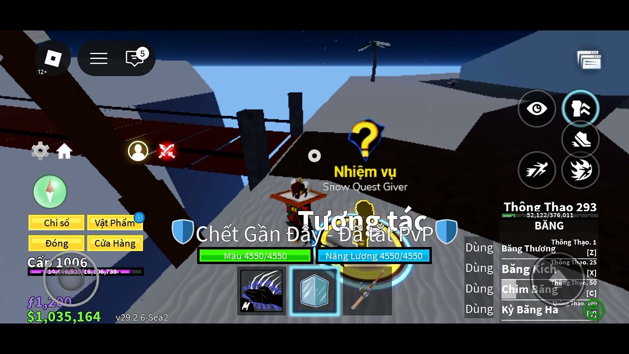Blox fruit, hành trình lên tộc thỏ v3