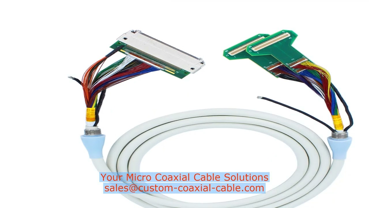 Micro coax harness Spain custom length quote IPEX 20524-060T 20848-020T-01 micro-coax camera cable o