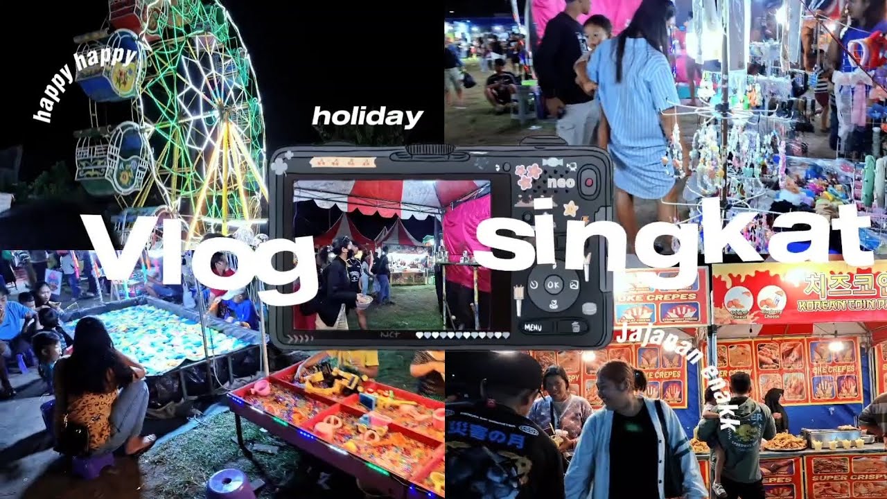 VLOG SINGKAT MAIN KE PASAR MALAM🥰🌸🎡🎢🎠🎪