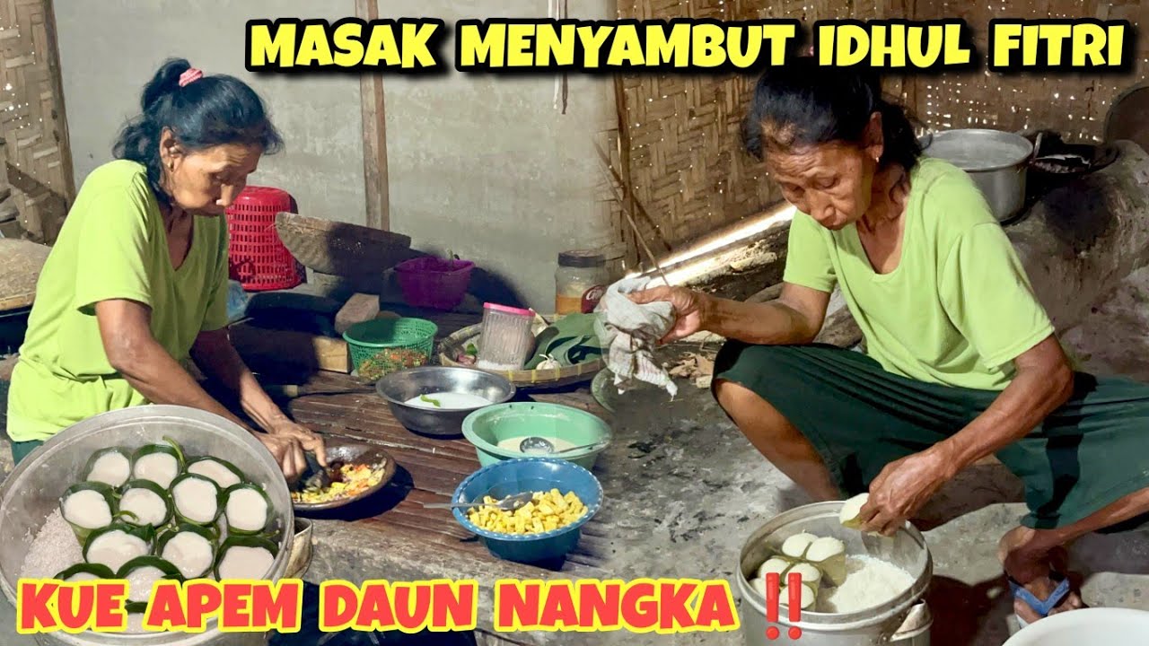 Masak kue apem daun nangka & ayam lodho ‼️ Menyambut hari lebaran 2025