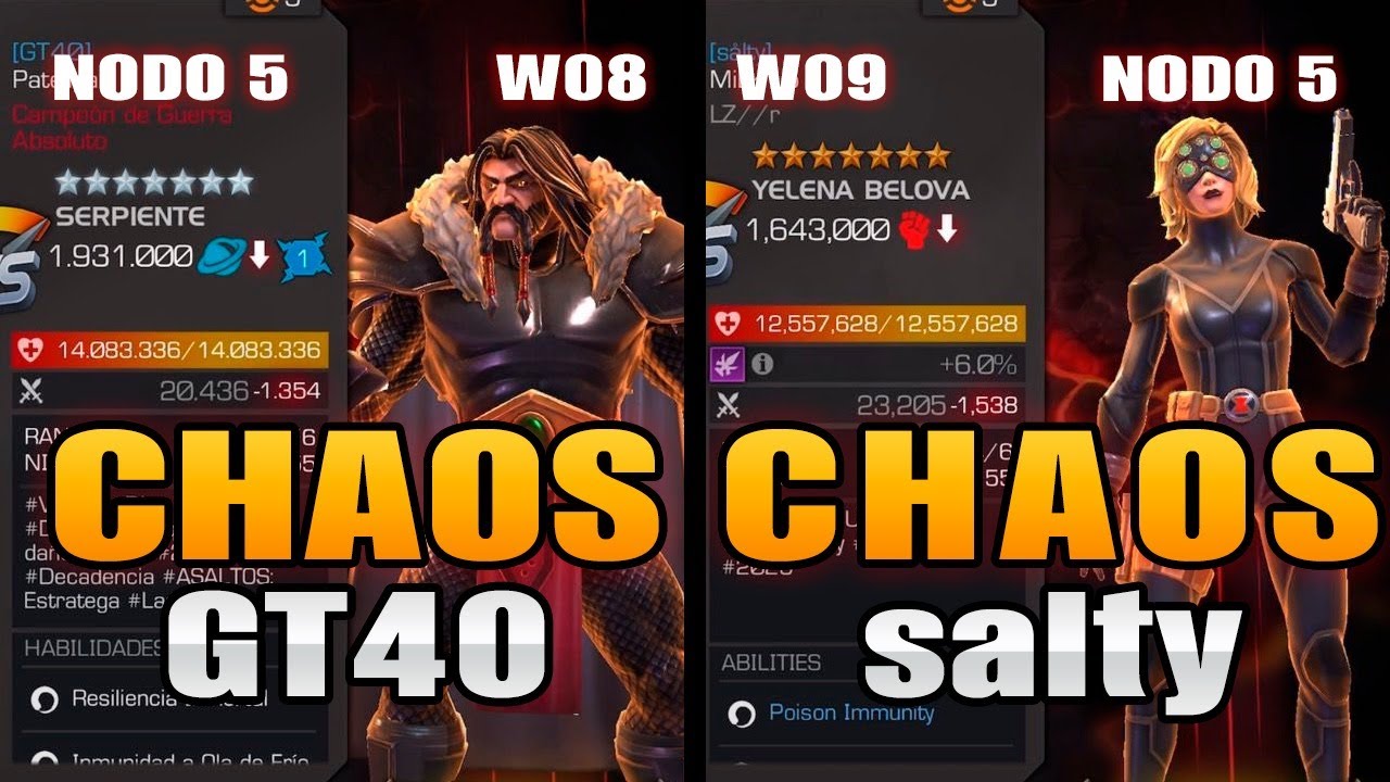 S58W08-09: CHAOS VS GT40 & SALTY | ENFRENTANDO A LOS DIOSES | MCOC
