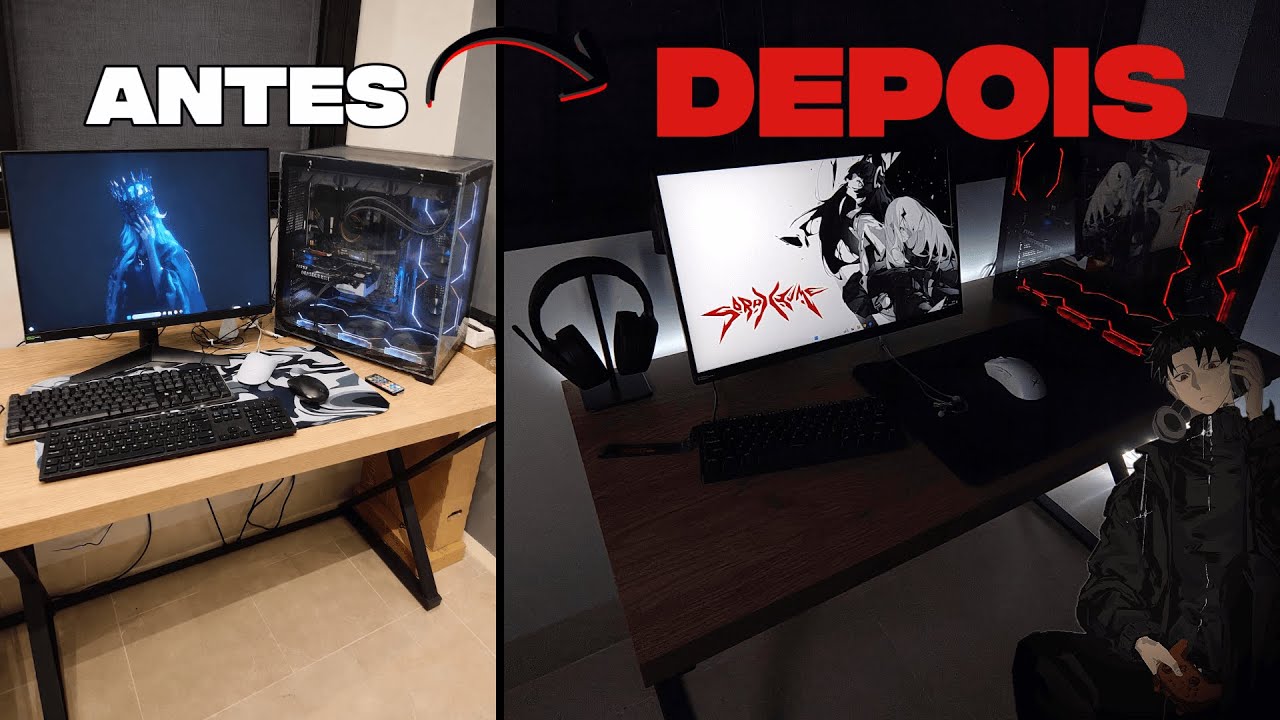 Transformei meu Setup Bagunçado no meu SETUP GAMER DOS SONHOS